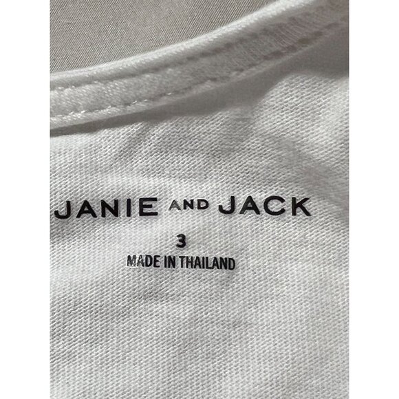 Janie and Jack FLAMINGO RUFFLE SLEEVE TEE Shirt Girl's Size 3 Like New condition - Picture 3 of 4